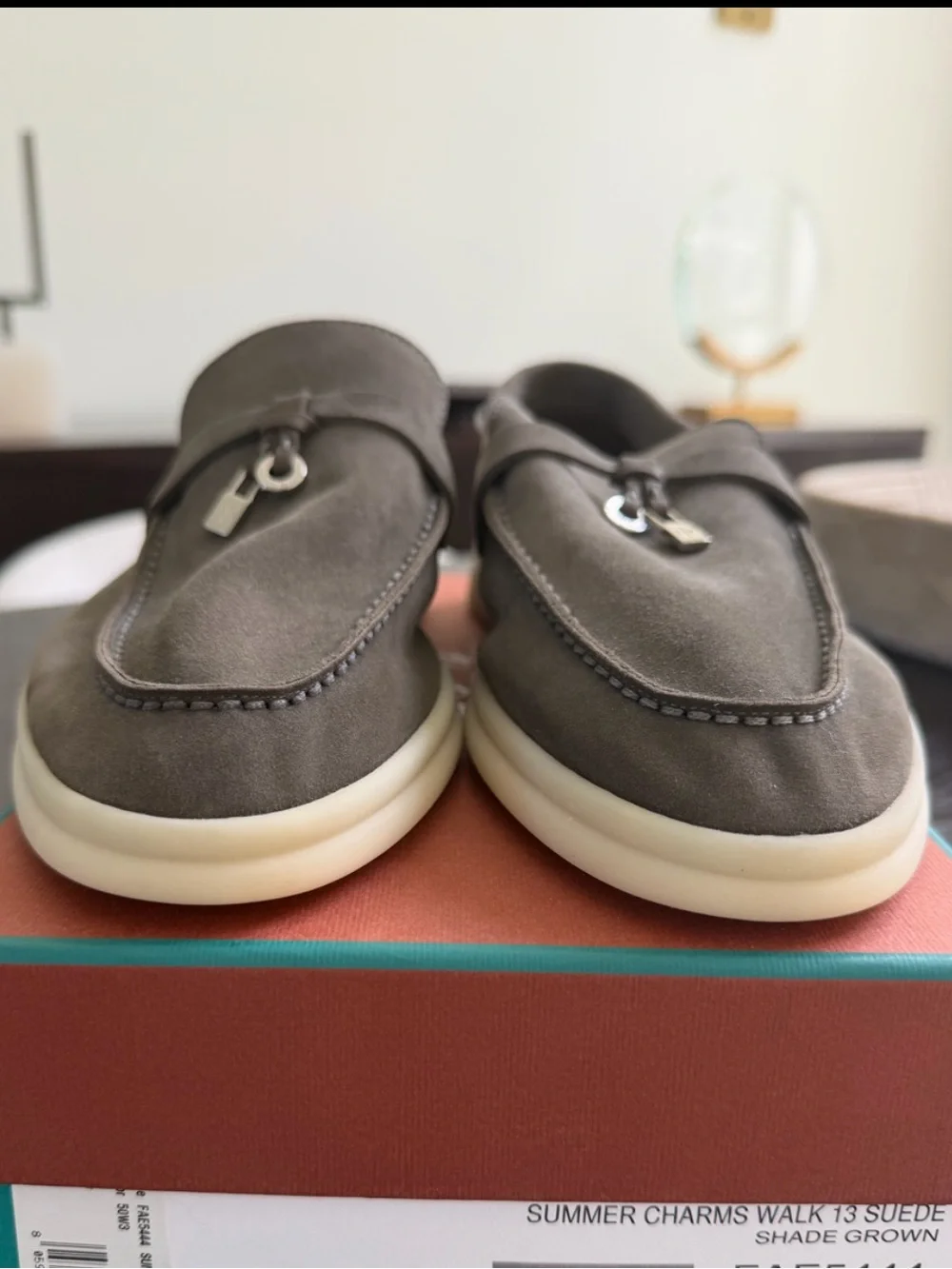 NWT Loro Piana Summer Walk Charms Loafers, Size 39